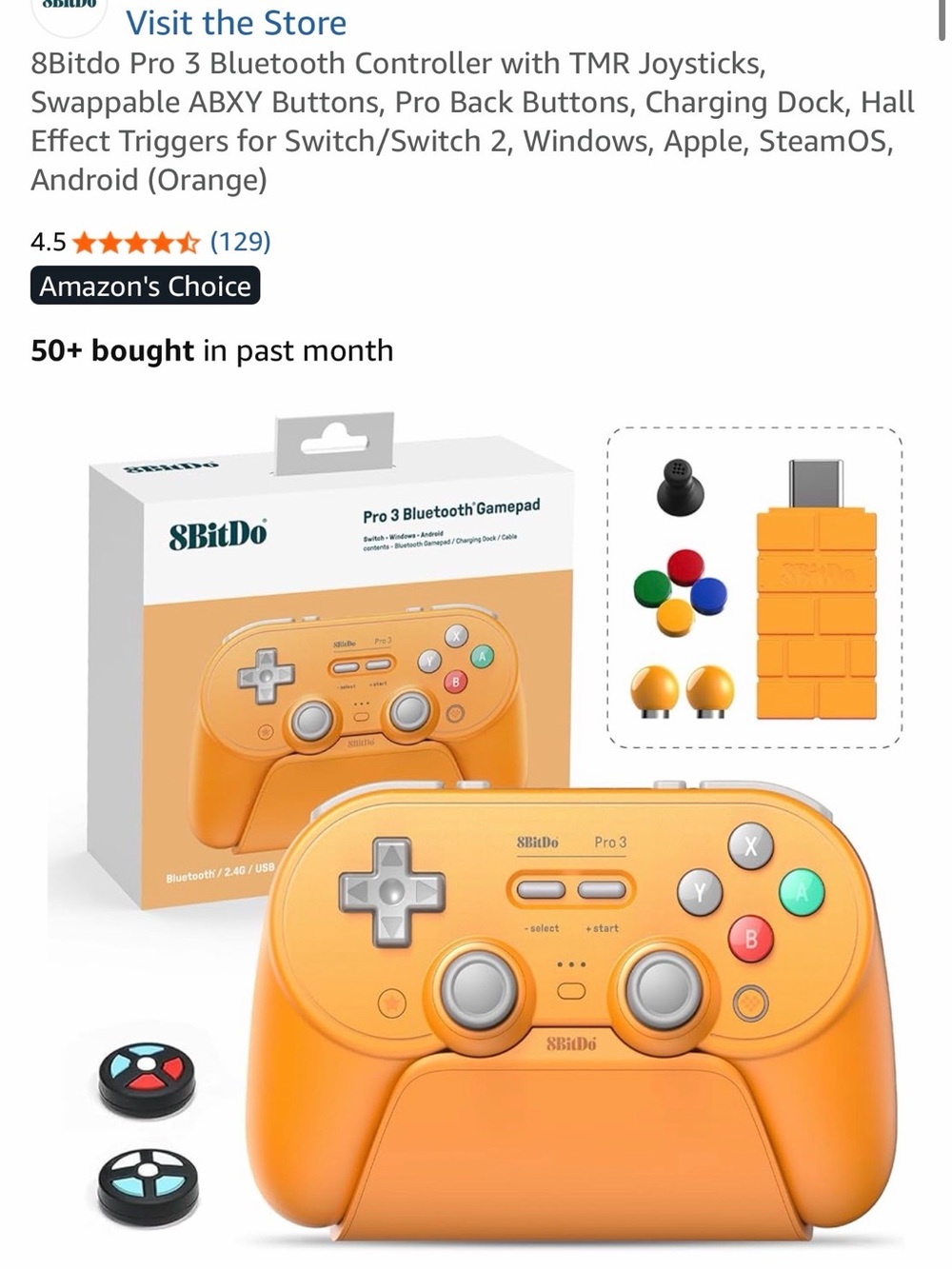 Pro 3 Wireless Gamepad Controller - Orange